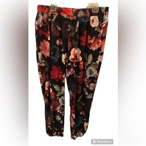 🍁🍃BOSTON PROPER large lounge joggers pants NWOT 🍁flowy wide leg elastic band